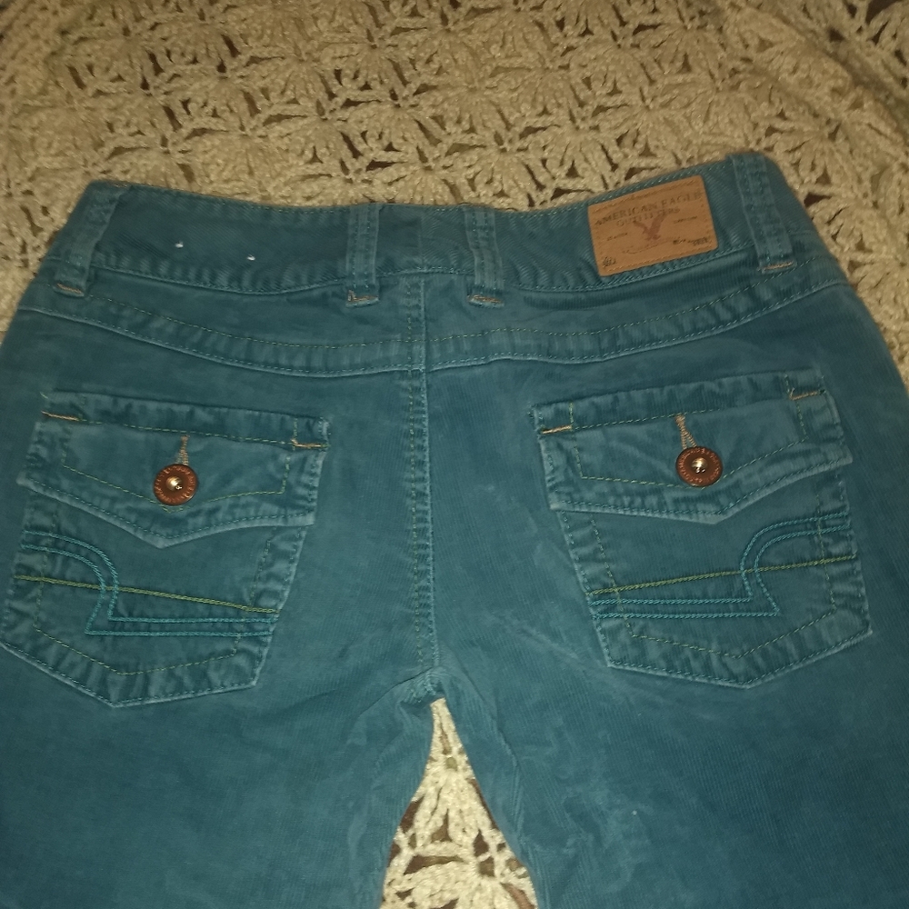 SOLD Vintage AE Teal Corduroy Pants Size 2